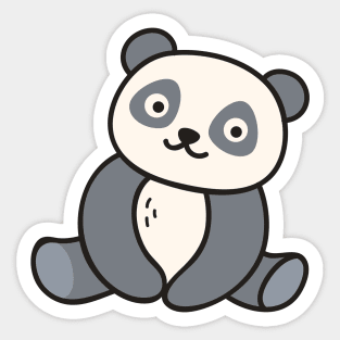 Cute Panda Bear Doodle Drawing Sticker